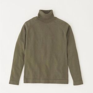 Kotn Fine Knit Turtleneck Sweater in Dark Olive
